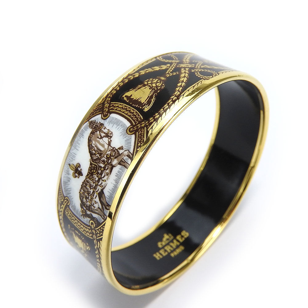 Hermes Hermes Emilel GM Cloisonne Bracelet Multicolor Metal Bangle